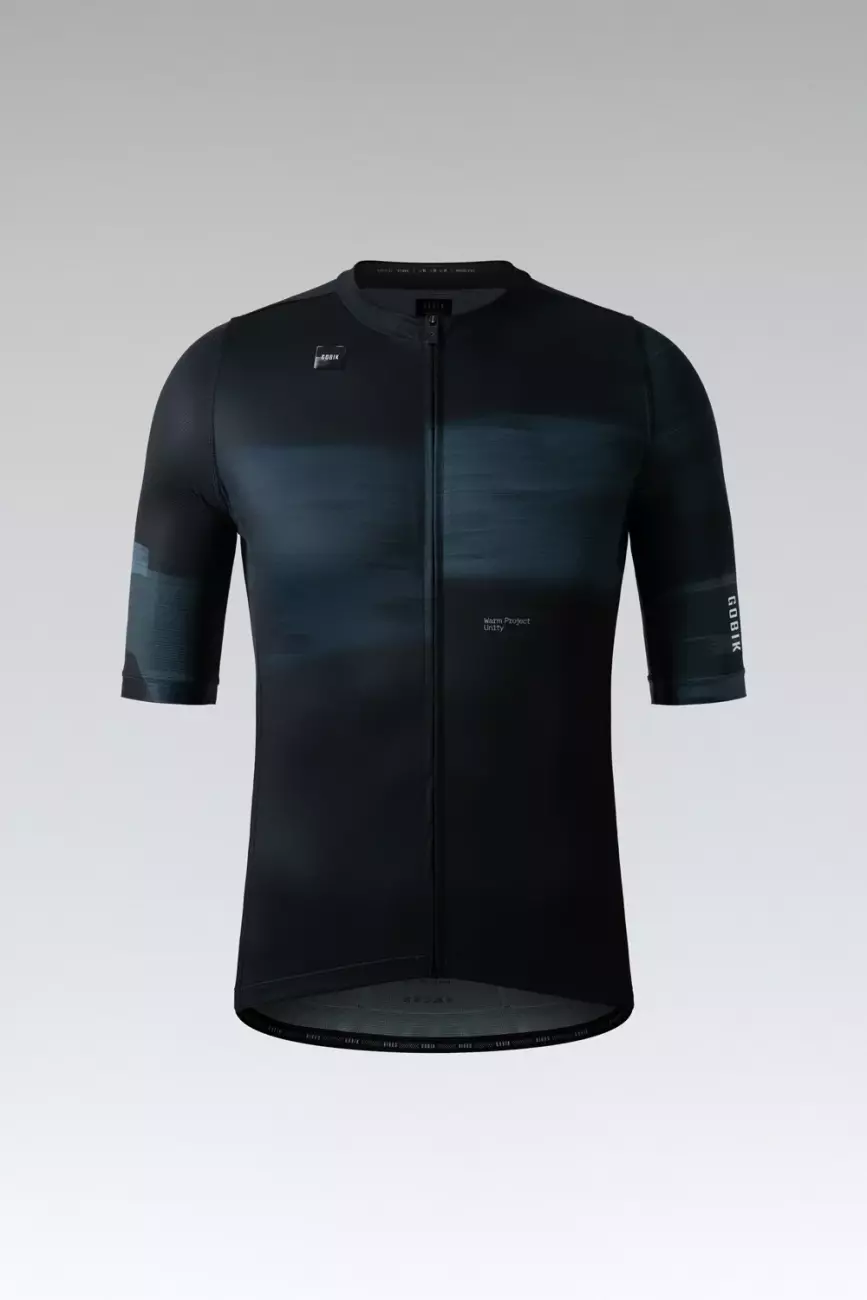 
                GOBIK Cyklistický dres s krátkým rukávem - STARK - černá/modrá L
            