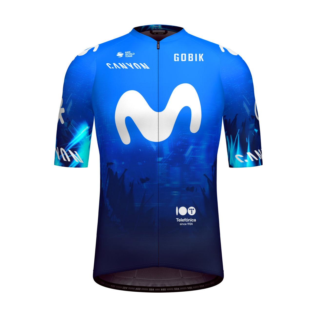 
                GOBIK Cyklistický dres s krátkým rukávem - ODYSSEY MOVISTAR TEAM 2024 - modrá/bílá XL
            