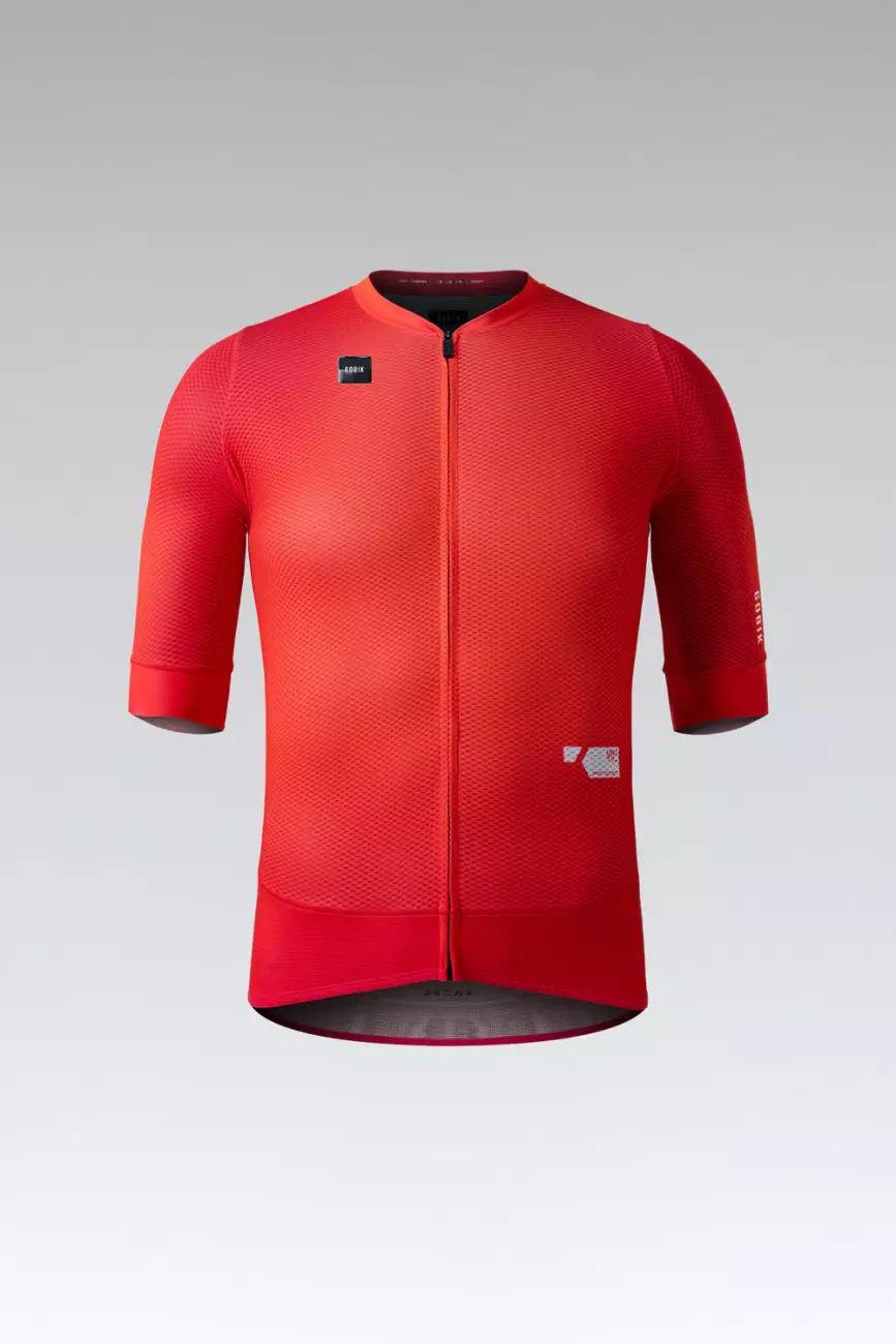 GOBIK Cyklistický dres s krátkým rukávem - CARRERA 2.0 - červená L