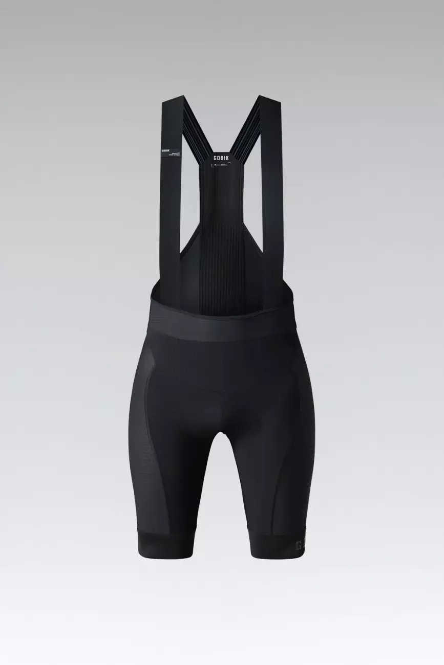 GOBIK Cyklistické kalhoty krátké s laclem - ABSOLUTE 6.0 K9 W - černá XS