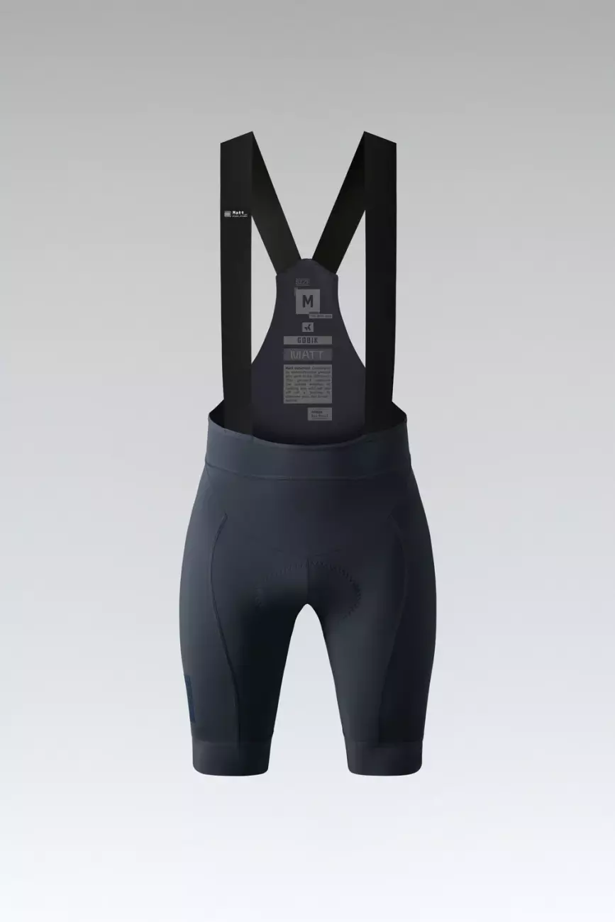 GOBIK Cyklistické kalhoty krátké s laclem - MATT 2.0 K9 W - modrá XL