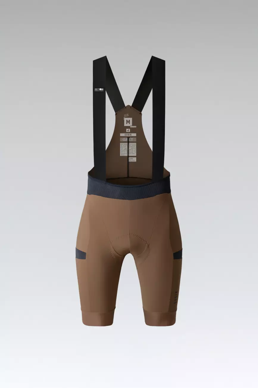 Levně GOBIK Cyklistické kalhoty krátké s laclem - GRIT 2.0 K10 W - hnědá