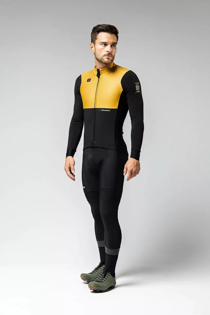 
                GOBIK Cyklistická zateplená bunda - MIST BLEND - žlutá/černá XL
            