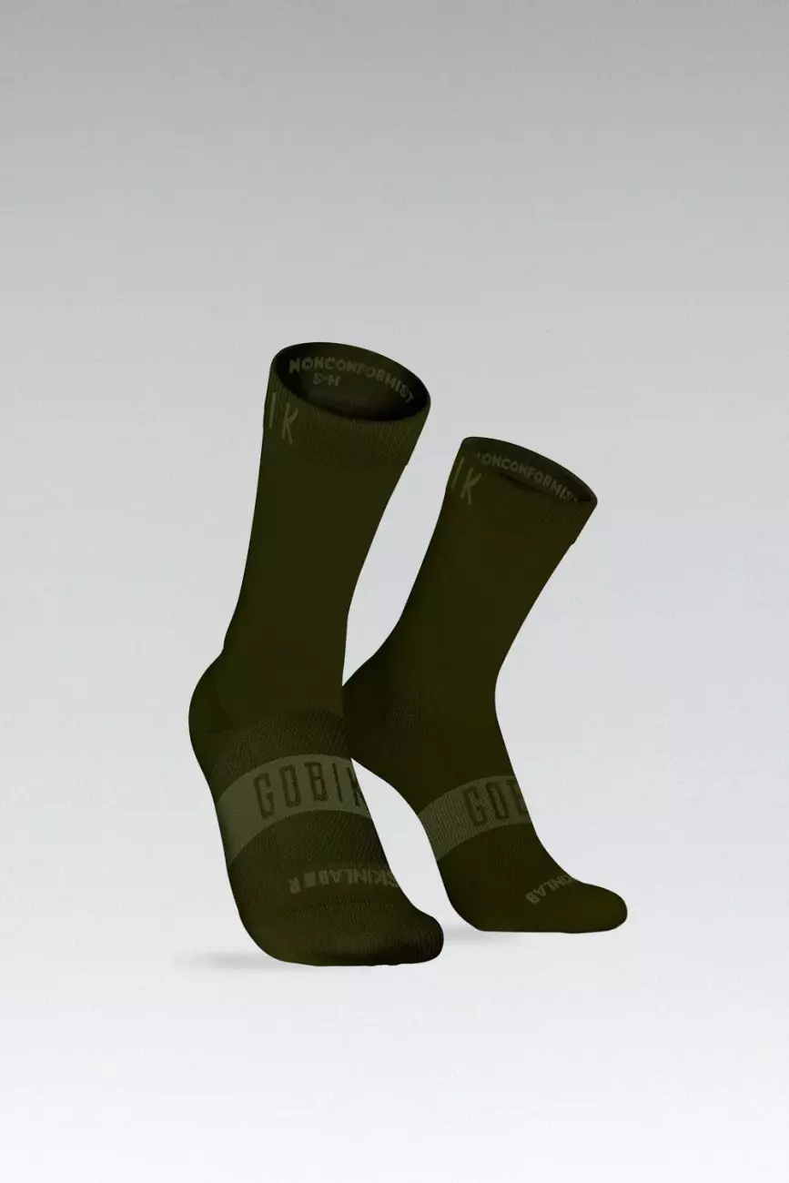 
                GOBIK Cyklistické ponožky klasické - PURE - zelená L-XL
            