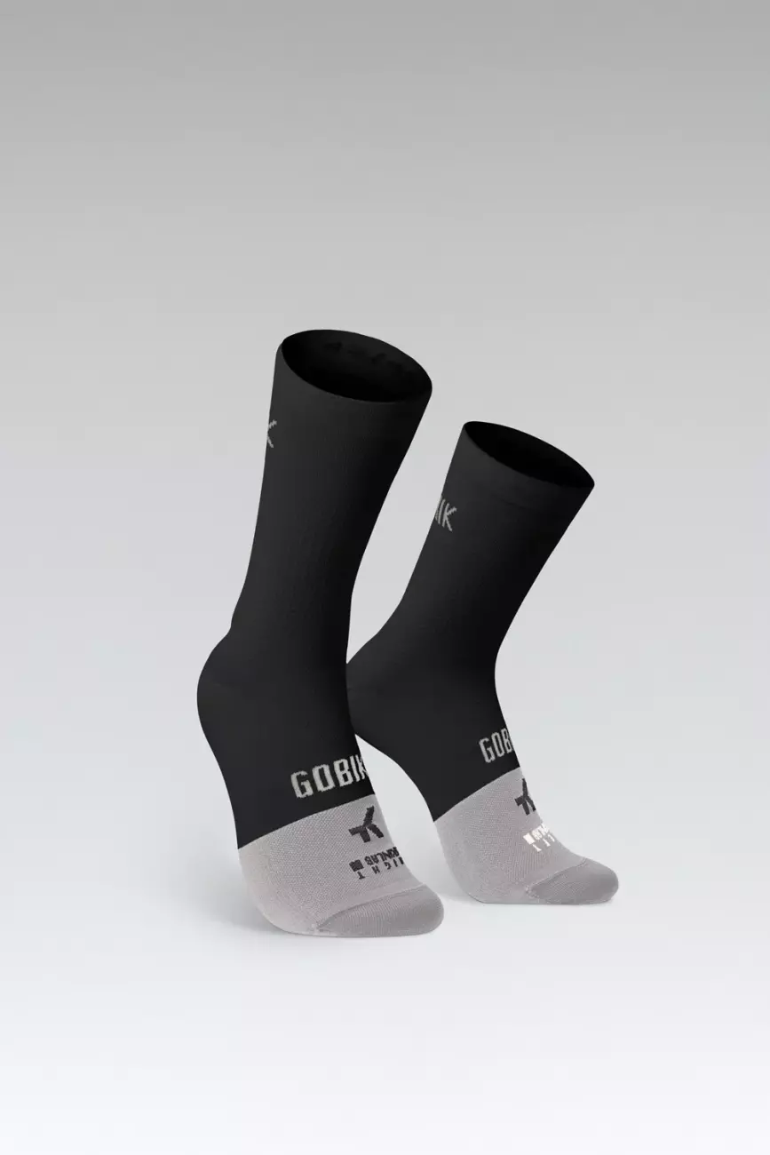 
                GOBIK Cyklistické ponožky klasické - LIGHTWEIGHT 2.0 - černá/šedá L
            