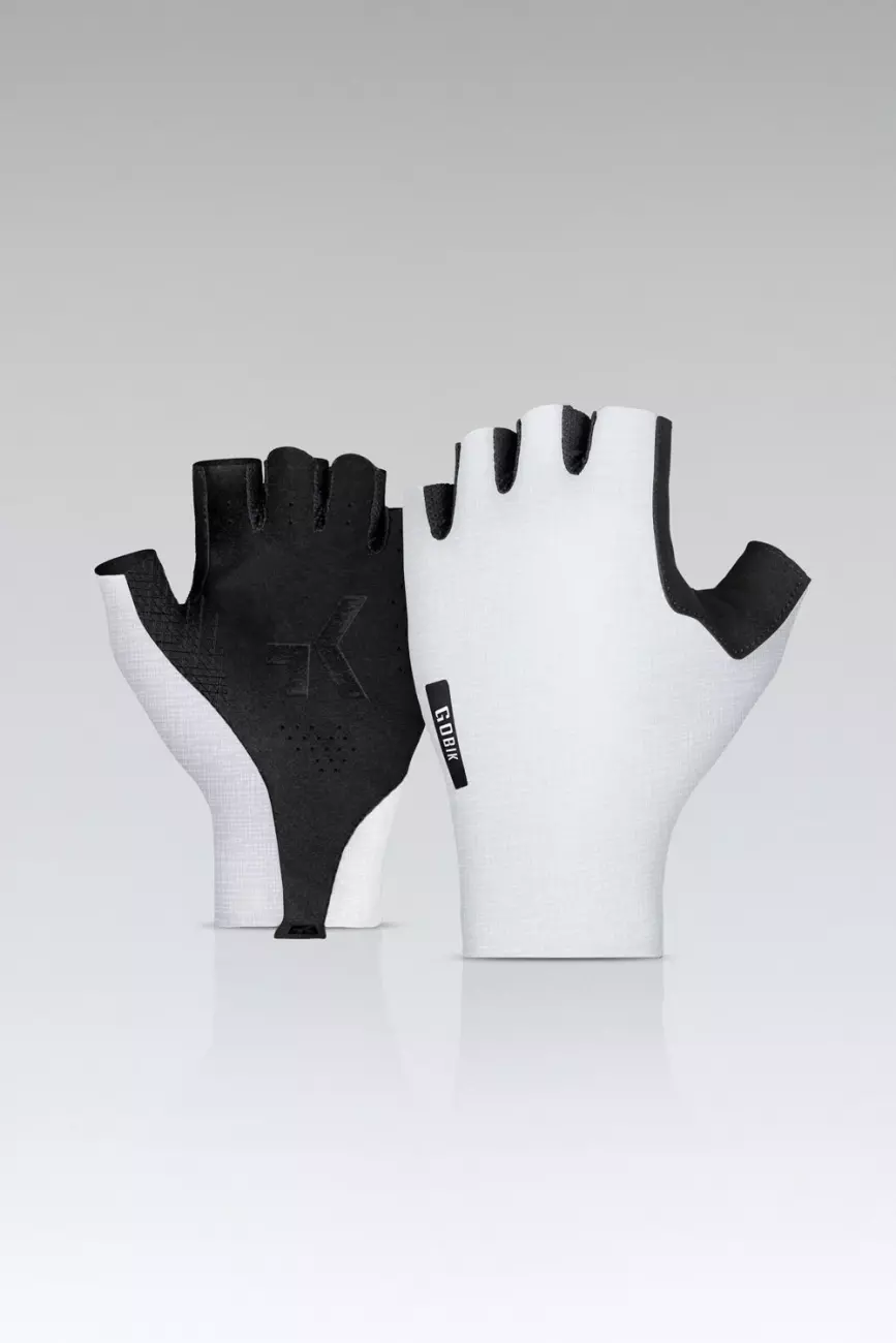 
                GOBIK Cyklistické rukavice krátkoprsté - MAMBA 2.0 - bílá XL
            