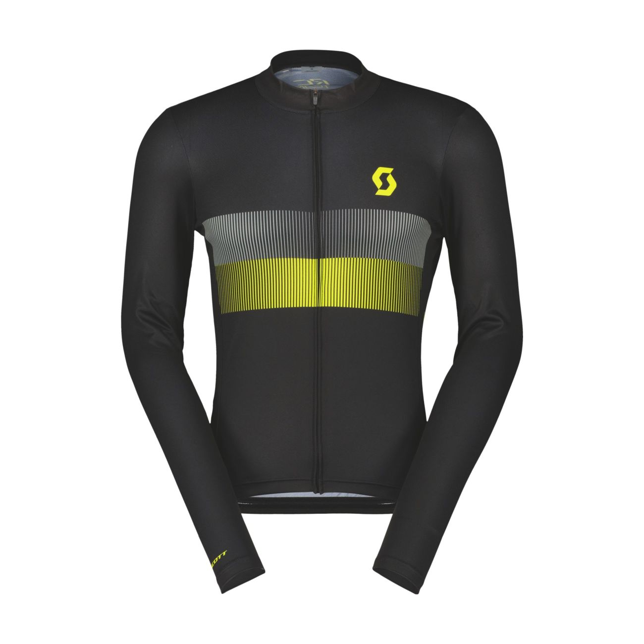 Levně SCOTT Cyklistický dres s dlouhým rukávem letní - RC TEAM 10 - černá/žlutá L
