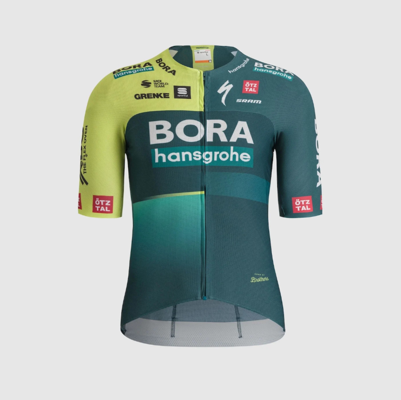 
                SPORTFUL Cyklistický dres s krátkým rukávem - BORA HANSGROHE 2024 - zelená/světle zelená
            