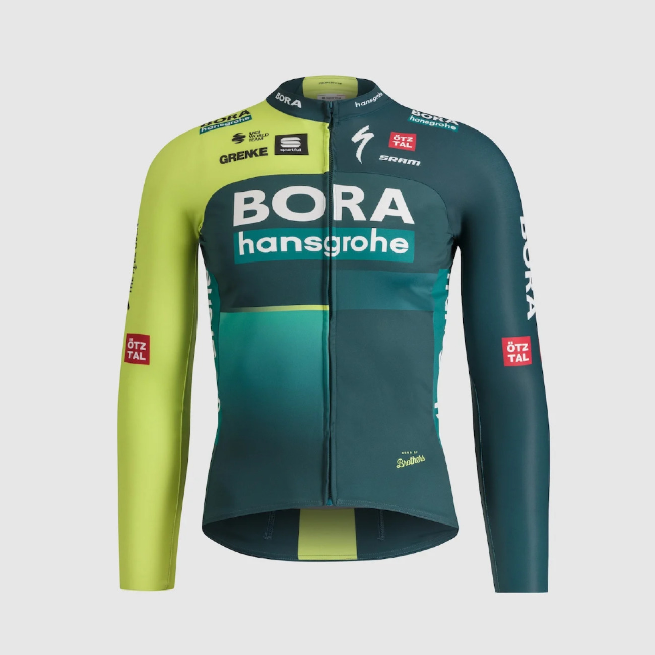 
                SPORTFUL Cyklistický dres s dlouhým rukávem zimní - BORA 2024 - zelená/světle zelená 2XL
            