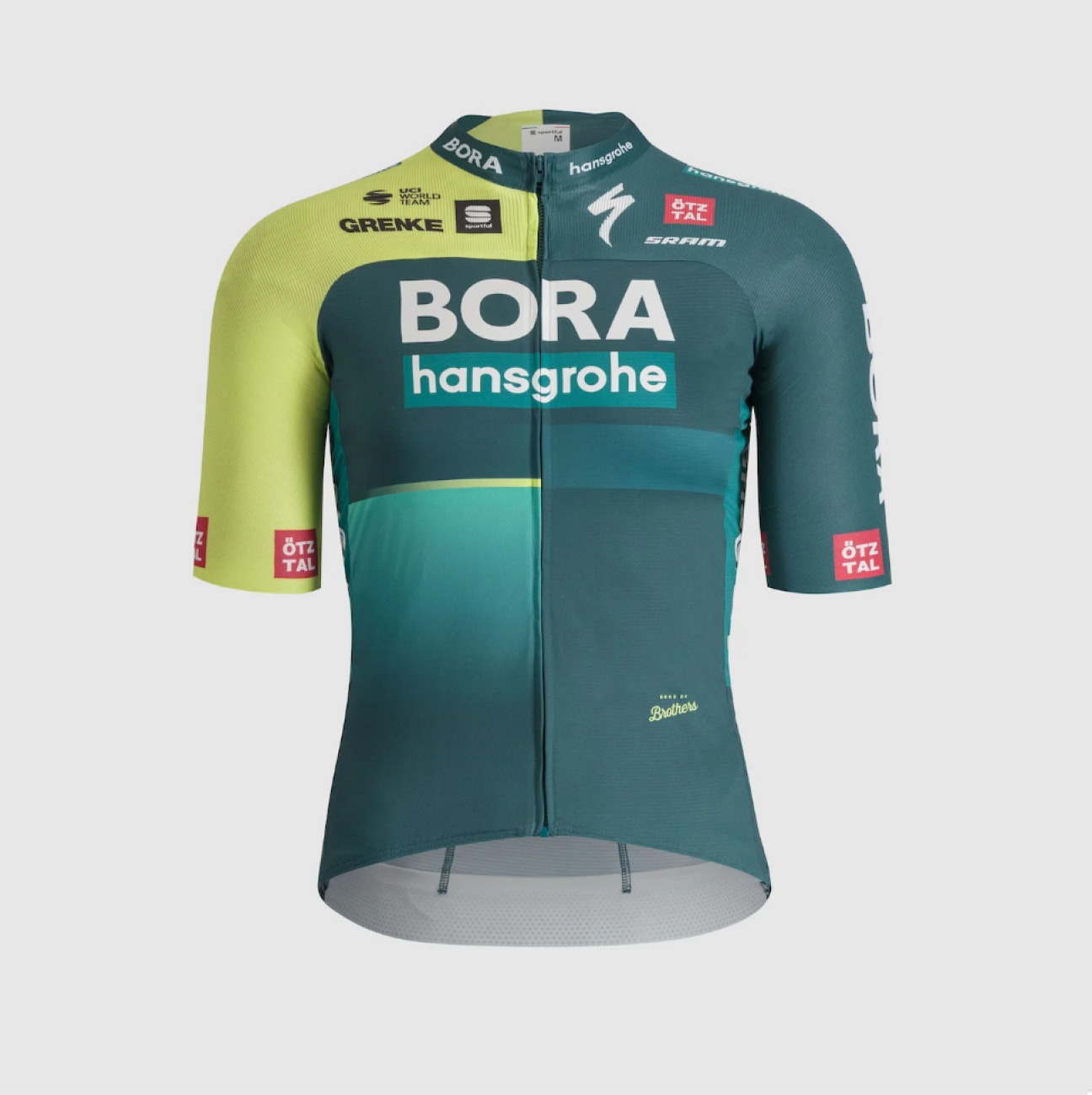 
                SPORTFUL Cyklistický dres s krátkým rukávem - BORA 2024 - zelená/světle zelená 2XL
            