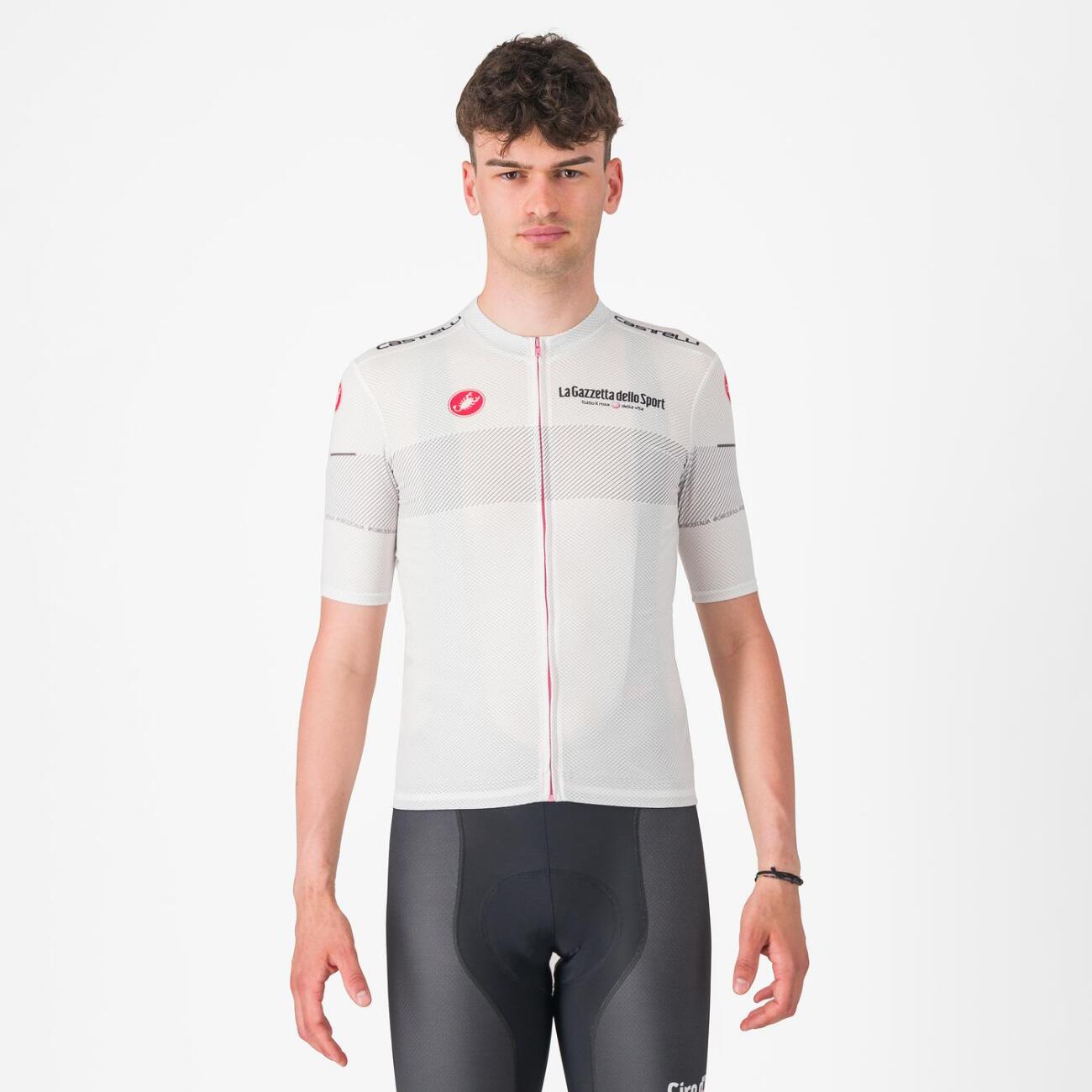 CASTELLI Cyklistický dres s krátkým rukávem - GIRO107 CLASSIFICATION - bílá XL