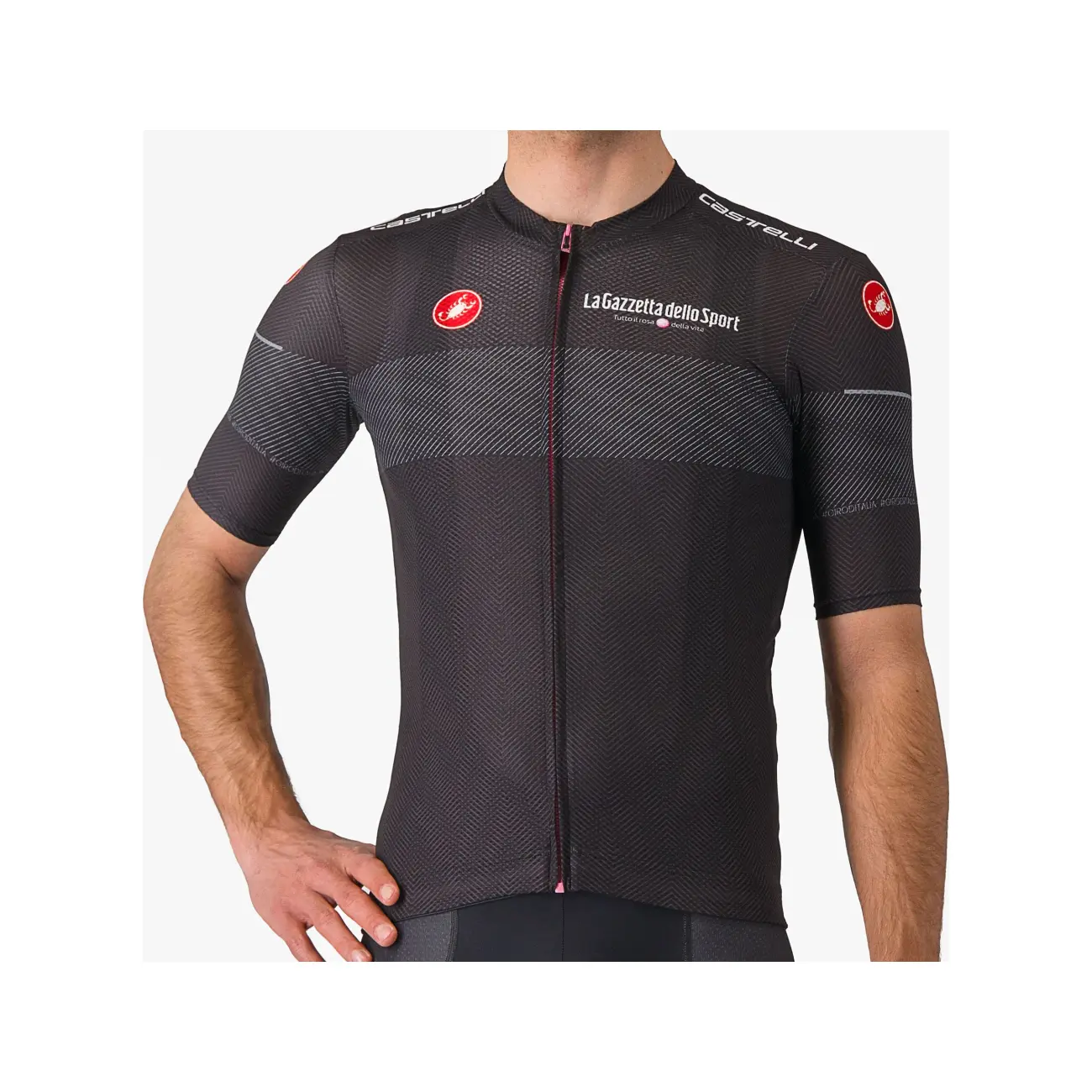 
                CASTELLI Cyklistický dres s krátkým rukávem - GIRO107 CLASSIFICATION - černá L
            