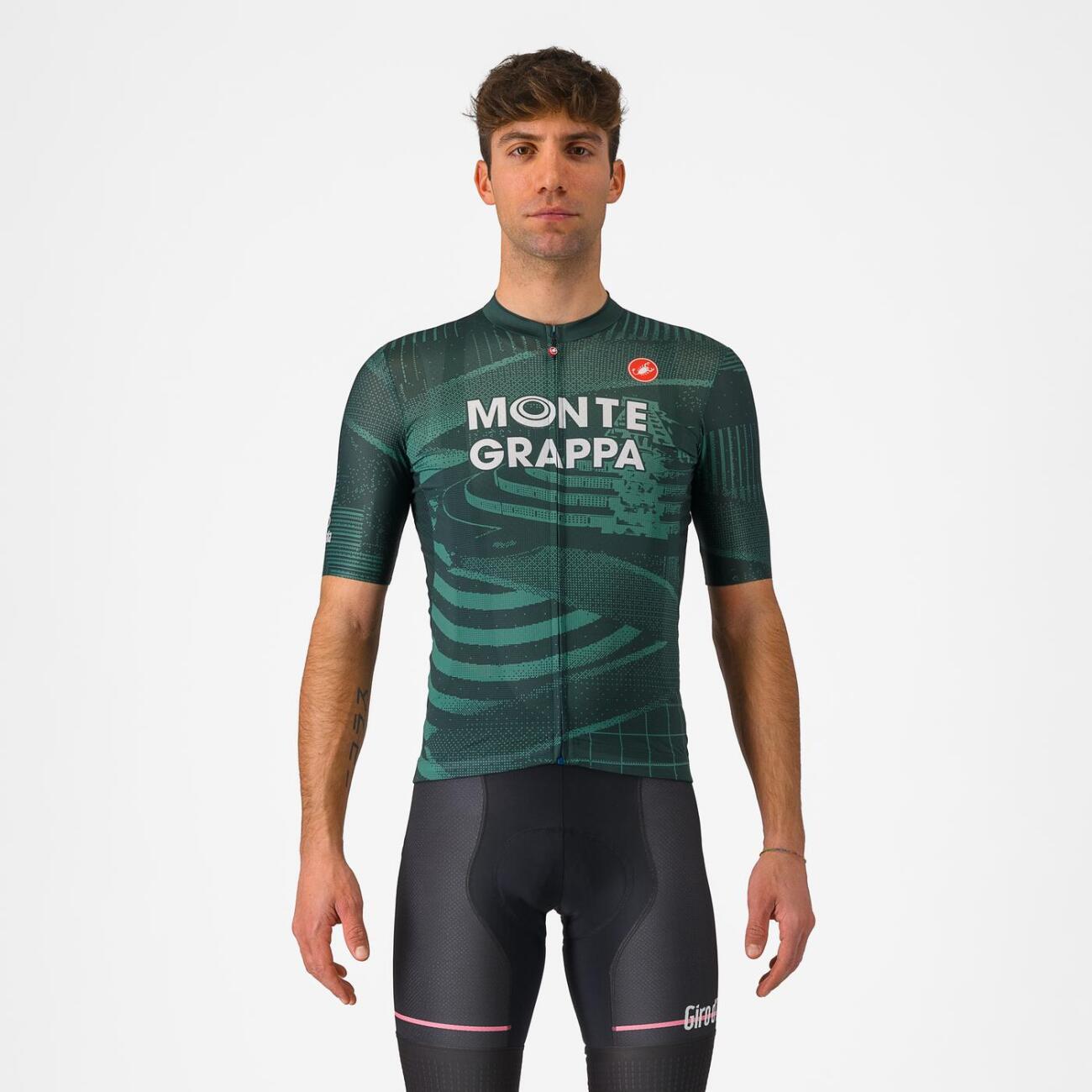CASTELLI Cyklistický dres s krátkým rukávem - GIRO107 MONTEGRAPPA - zelená M