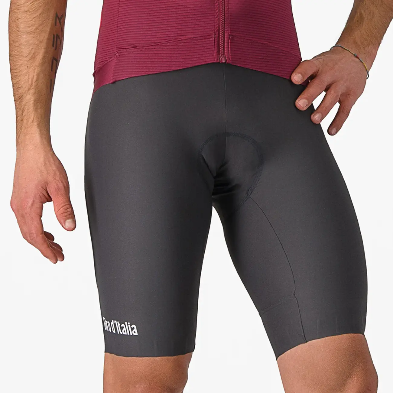 
                CASTELLI Cyklistické kalhoty krátké s laclem - GIRO TROFEO - černá L
            