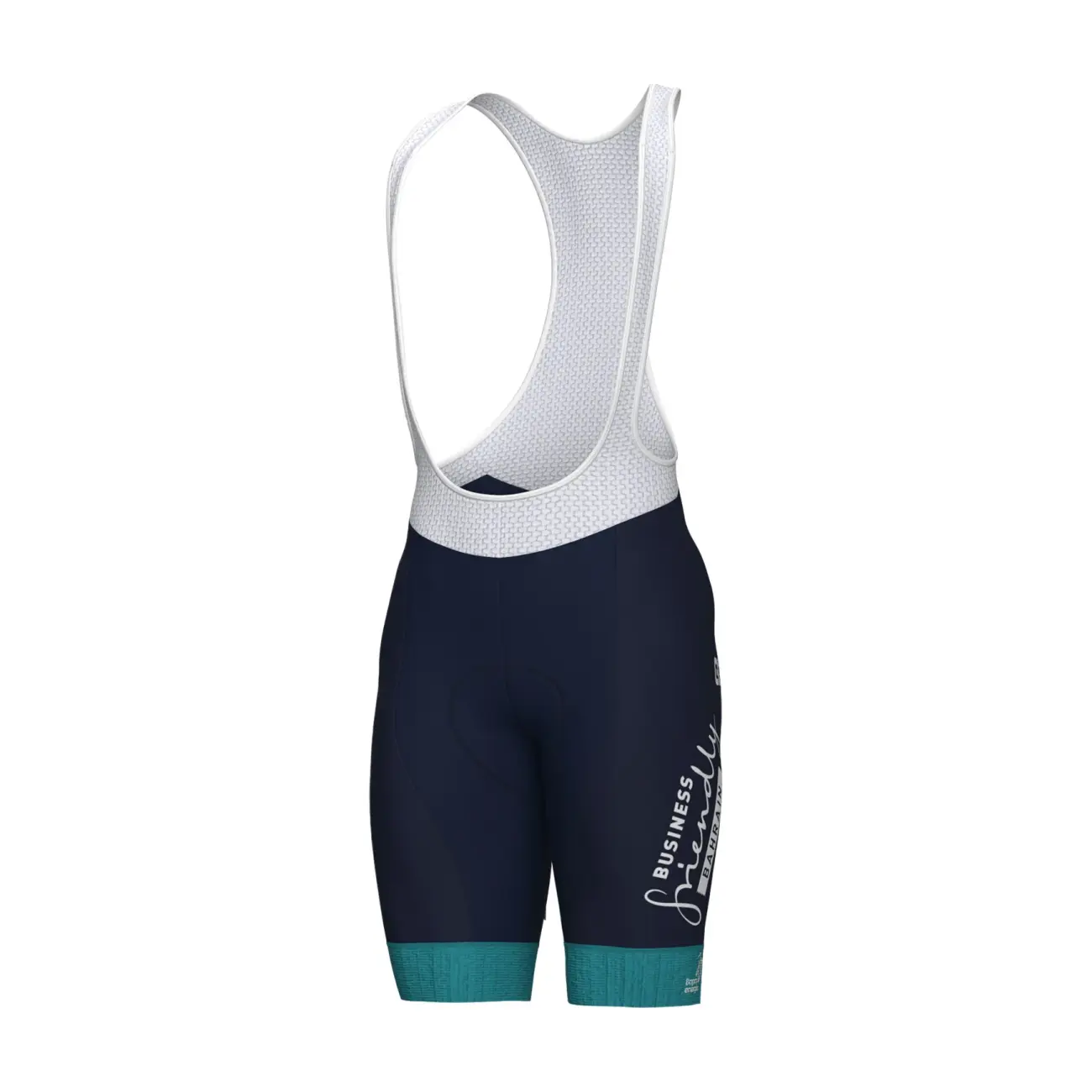
                ALÉ Cyklistické kalhoty krátké s laclem - BAHRAIN VICTORIOUS 2024 - modrá/bílá
            