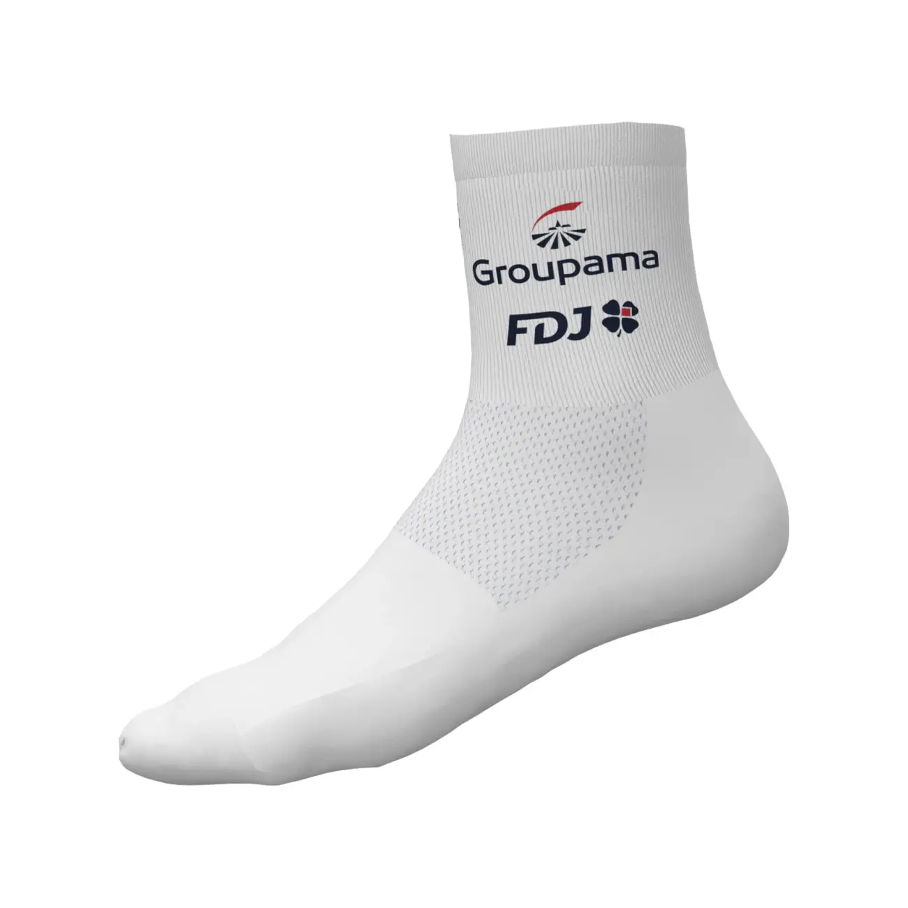 ALÉ Cyklistické ponožky klasické - GROUPAMA FDJ 2024 - bílá M