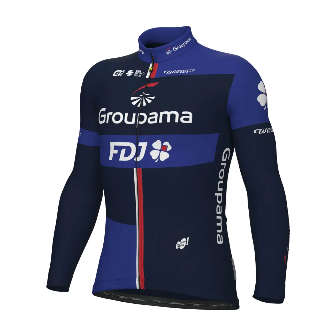 
                ALÉ Cyklistický dres s dlouhým rukávem zimní - GROUPAMA FDJ 2024 - modrá M
            