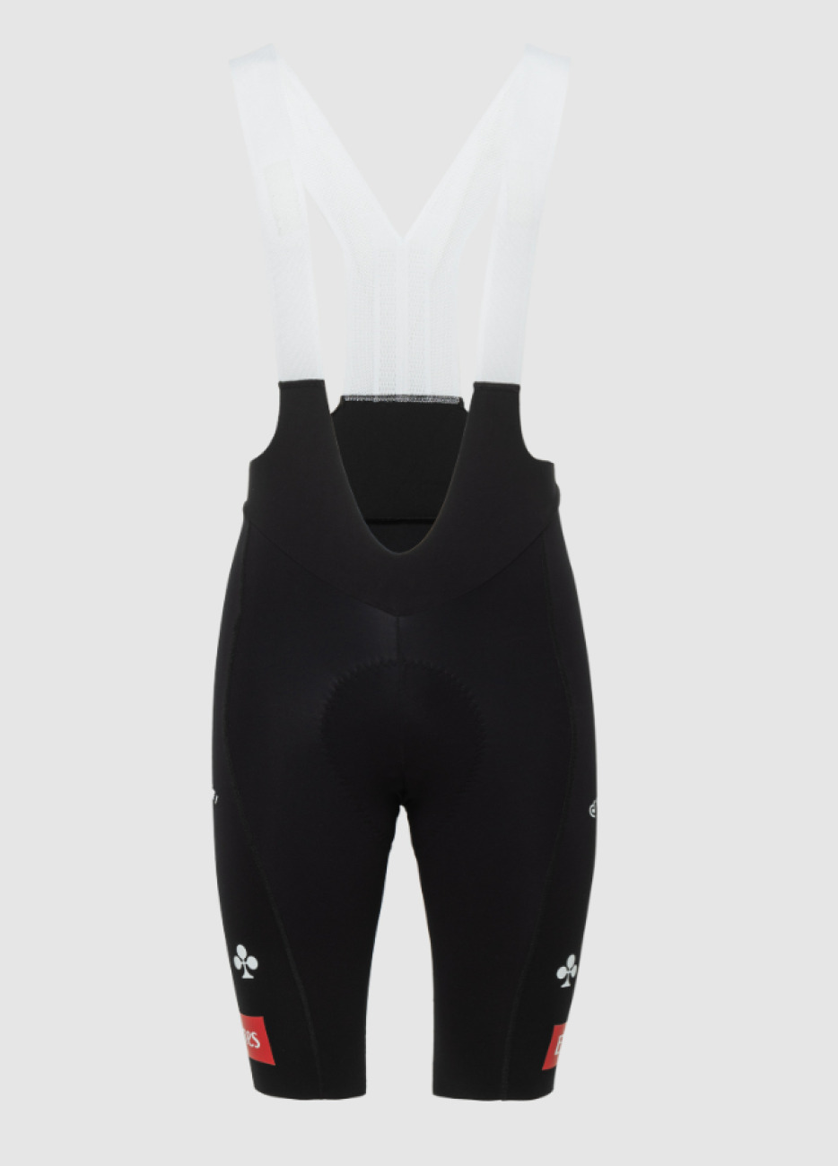 PISSEI Cyklistické kalhoty krátké s laclem - UAE TEAM EMIRATES XRG 2025 - bílá/černá 3XL