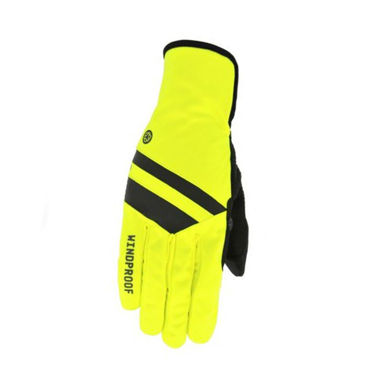 AGU Cyklistické rukavice dlouhoprsté - WINDPROOF - černá/žlutá M