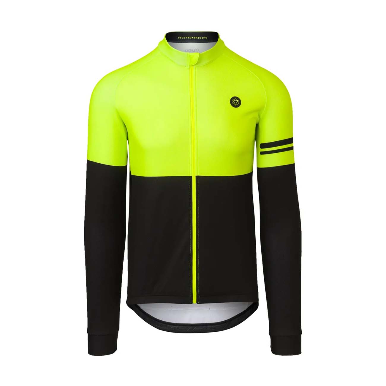 
                AGU Cyklistický dres s dlouhým rukávem zimní - DUO WINTER - žlutá/černá 2XL
            
