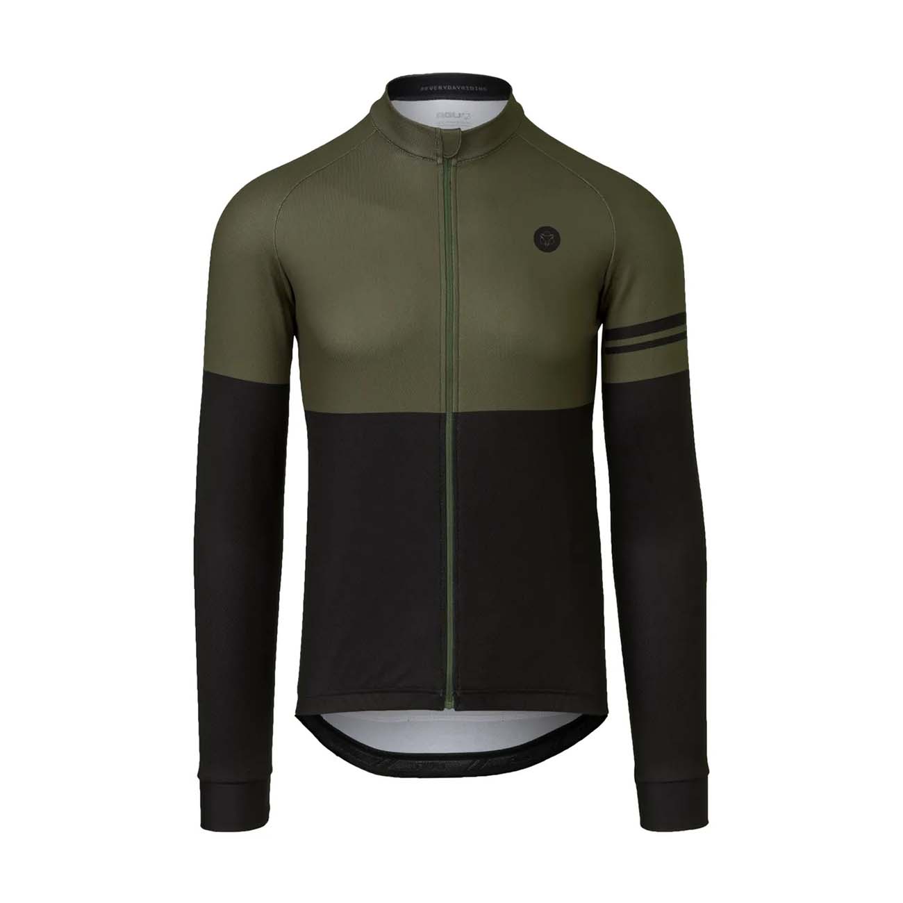 
                AGU Cyklistický dres s dlouhým rukávem zimní - DUO WINTER - černá/zelená
            