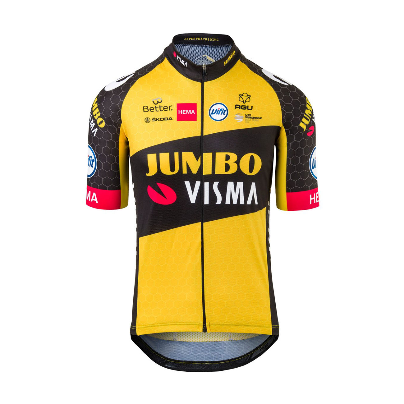 
                AGU Cyklistický dres s krátkým rukávem - JUMBO-VISMA 2021 - černá/žlutá
            