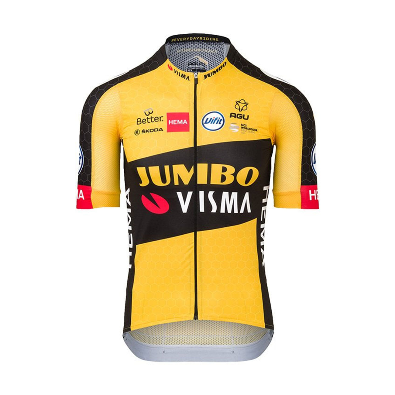 
                AGU Cyklistický dres s krátkým rukávem - JUMBO-VISMA 2021 - černá/žlutá
            