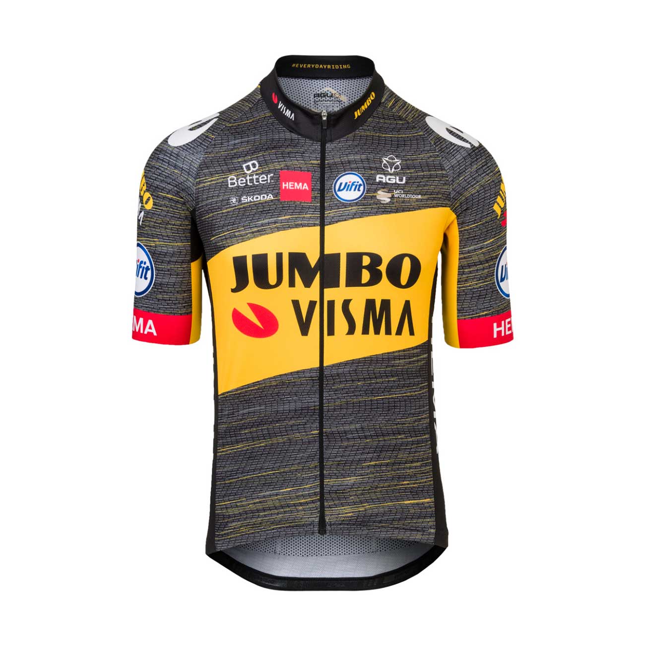 
                AGU Cyklistický dres s krátkým rukávem - JUMBO-VISMA 2021 TDF - žlutá/černá L
            