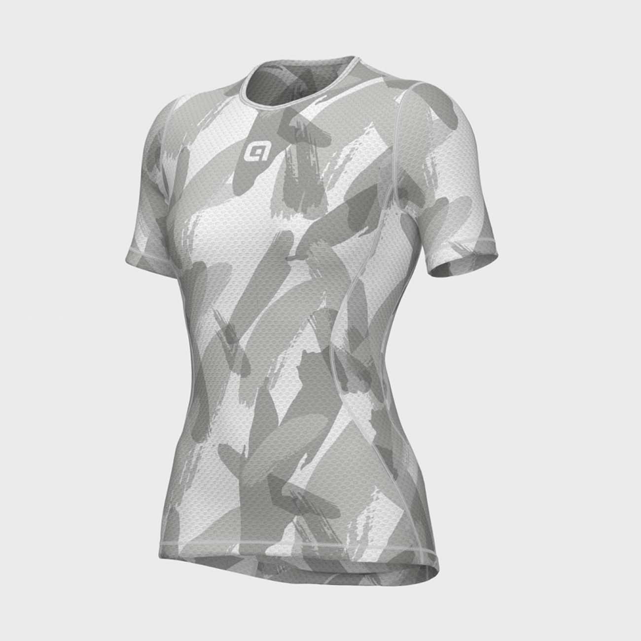 
                ALÉ Cyklistické triko s krátkým rukávem - BRUSH INTIMO LADY - bílá/šedá M
            