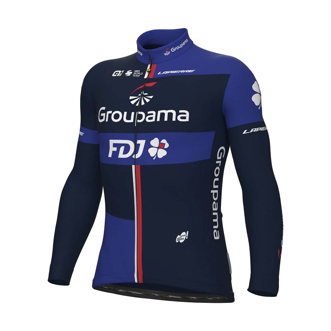 ALÉ Cyklistický dres s dlouhým rukávem zimní - GROUPAMA FDJ 2023 - modrá 4XL