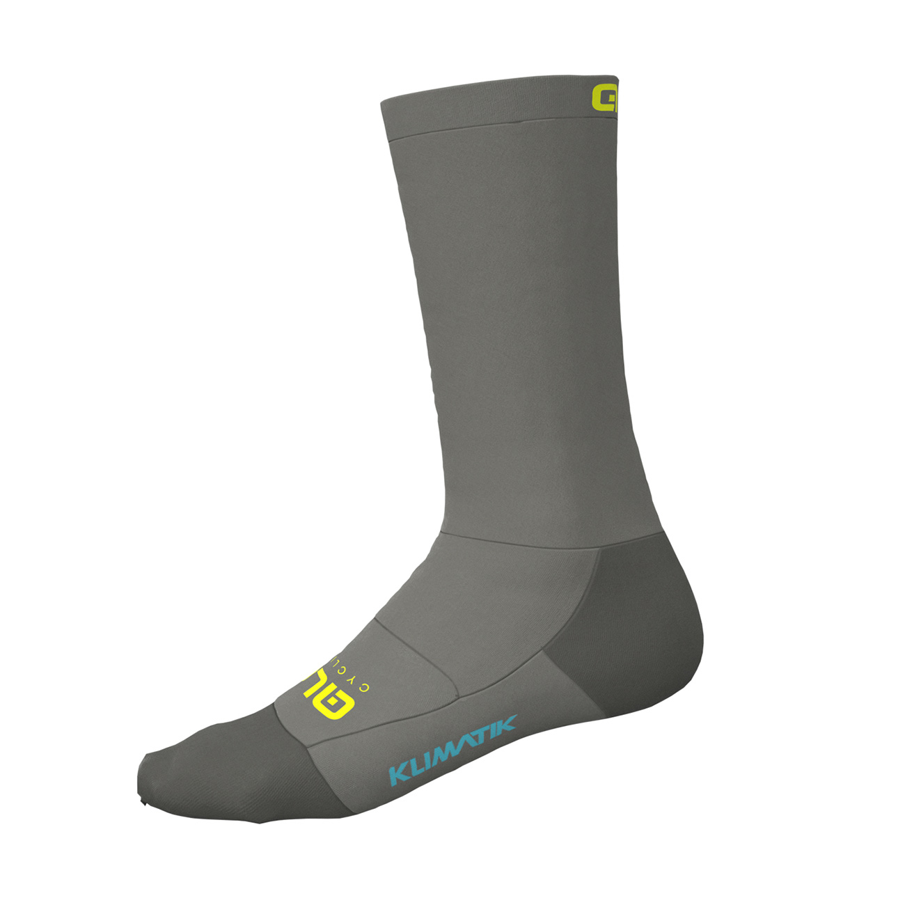 
                ALÉ Cyklistické ponožky klasické - TEAM KLIMATIK H22 - šedá/žlutá S
            