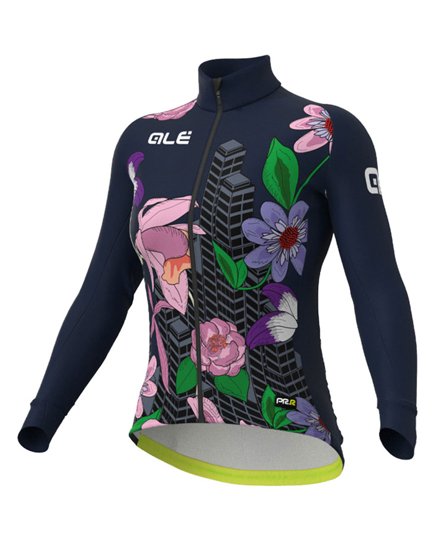 
                ALÉ Cyklistický dres s dlouhým rukávem zimní - PR-R CITY LADY WNT - modrá 2XL
            