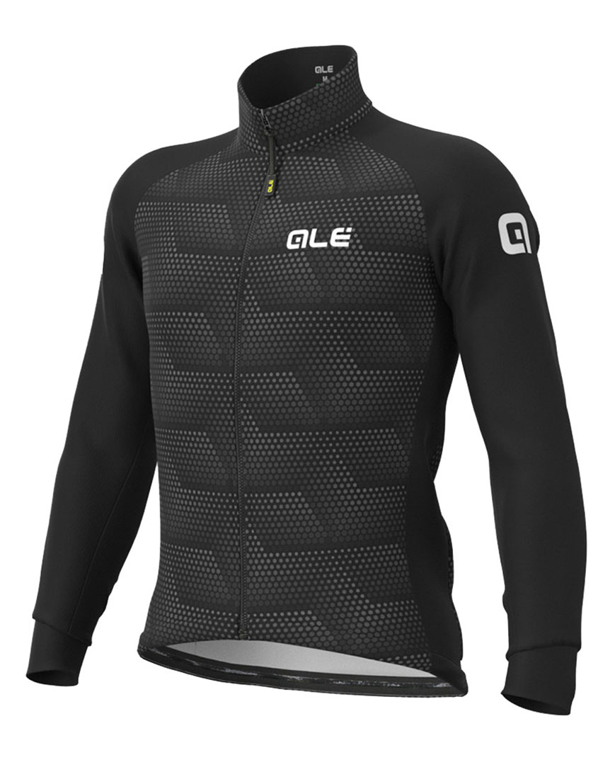 ALÉ Cyklistická zateplená bunda - SOLID SHARP WINTER - černá/šedá 2XL