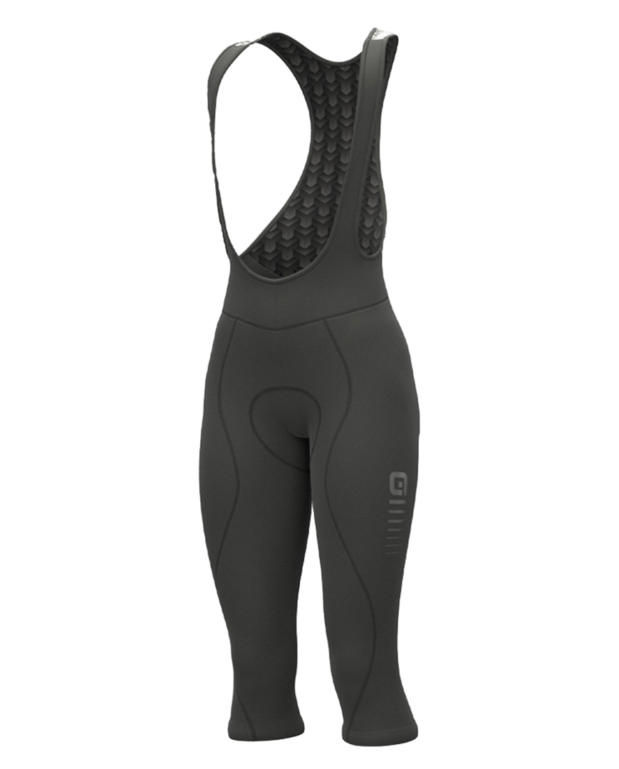 Levně ALÉ Cyklistické kalhoty 3/4 s laclem - ESSENTIAL LADY WNT - černá XS