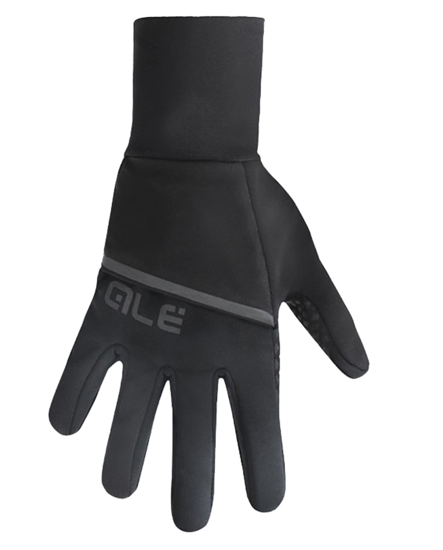 
                ALÉ Cyklistické rukavice dlouhoprsté - SCIROCCO 2-IN-1 - černá XL
            