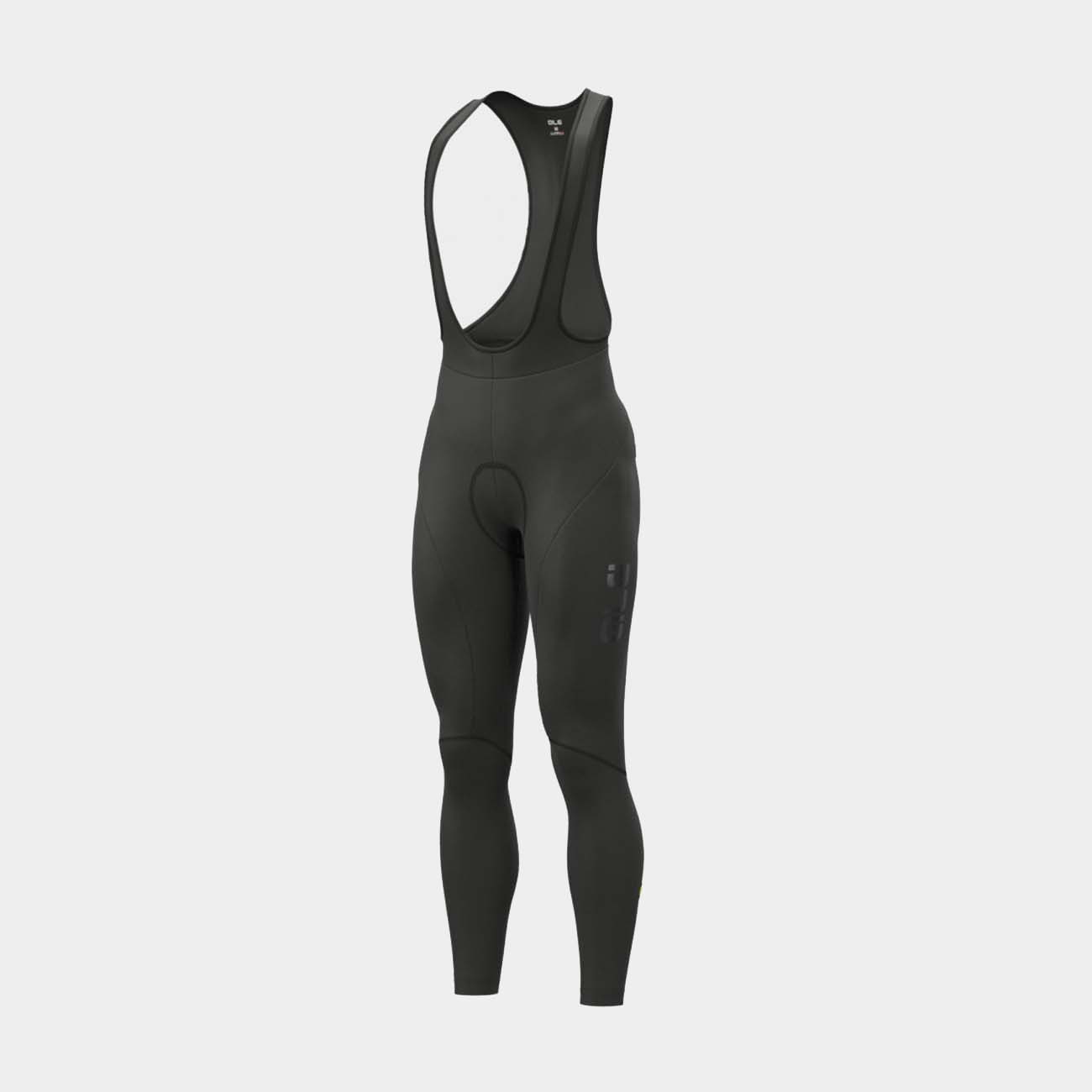 
                ALÉ Cyklistické kalhoty dlouhé s laclem - SOLID WINTER - černá
            