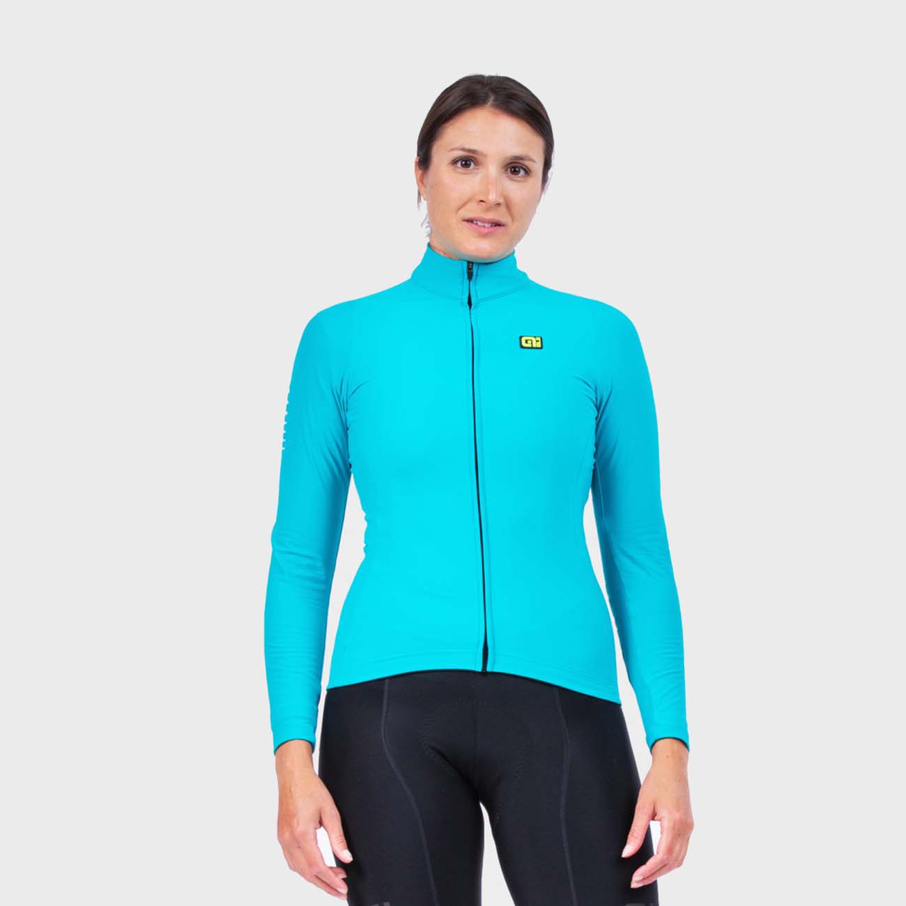 
                ALÉ Cyklistický dres s dlouhým rukávem zimní - WARM RACE LADY WNT - tyrkysová XL
            