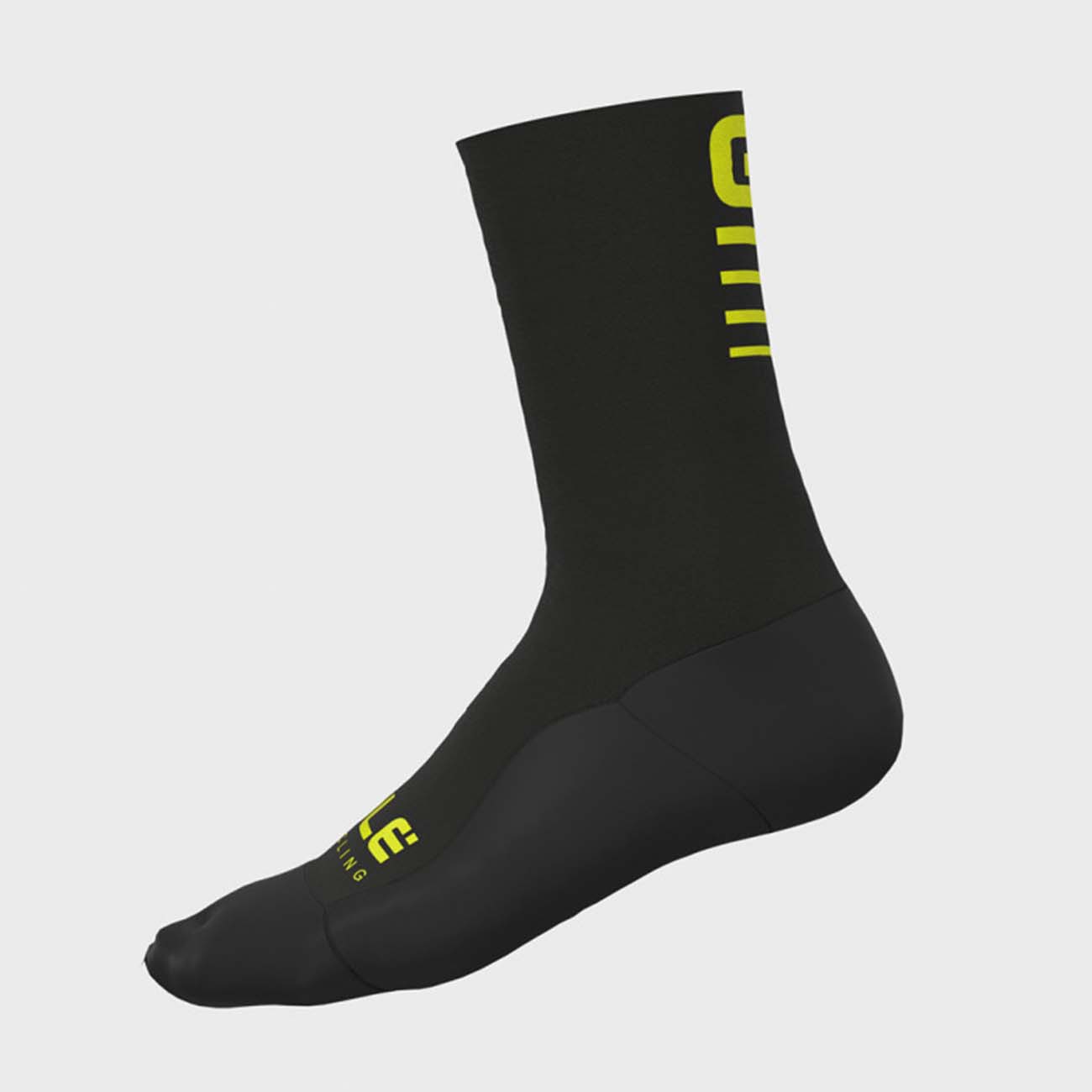 Levně ALÉ Cyklistické ponožky klasické - STRADA 2.0 WINTER - žlutá/černá