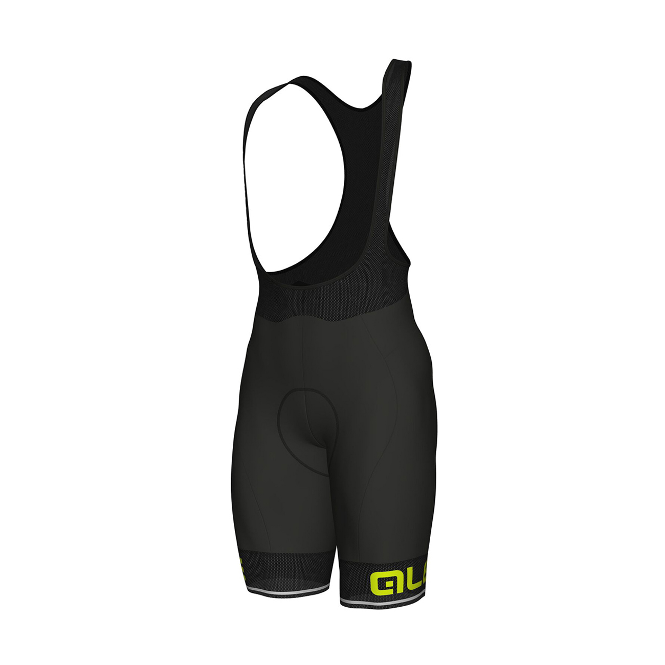 
                ALÉ Cyklistické kalhoty krátké s laclem - CORSA - černá/žlutá 2XL
            