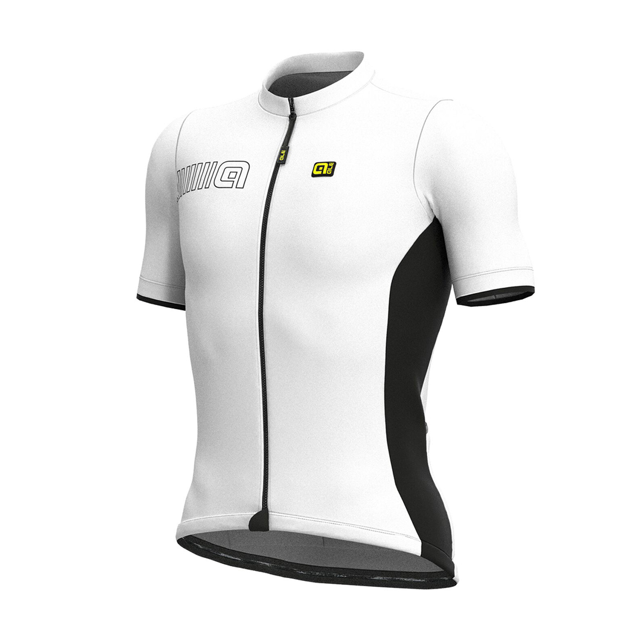 
                ALÉ Cyklistický dres s krátkým rukávem - COLOR BLOCK - bílá 3XL
            