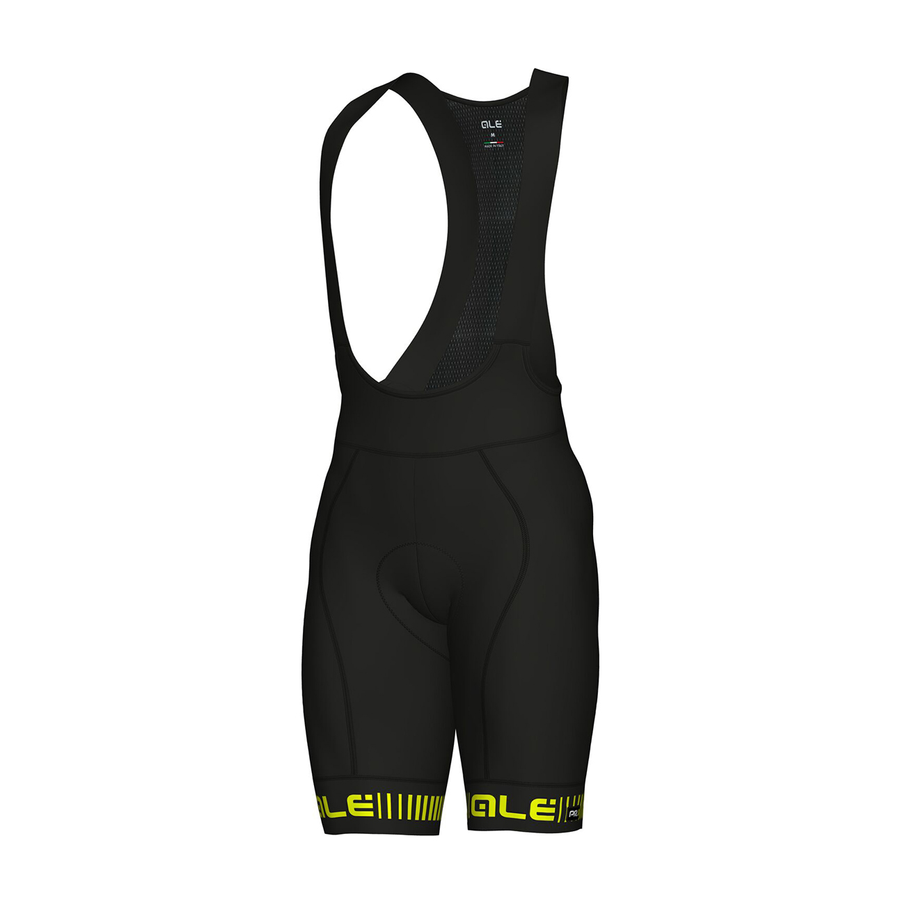 
                ALÉ Cyklistické kalhoty krátké s laclem - STRADA - černá/žlutá
            