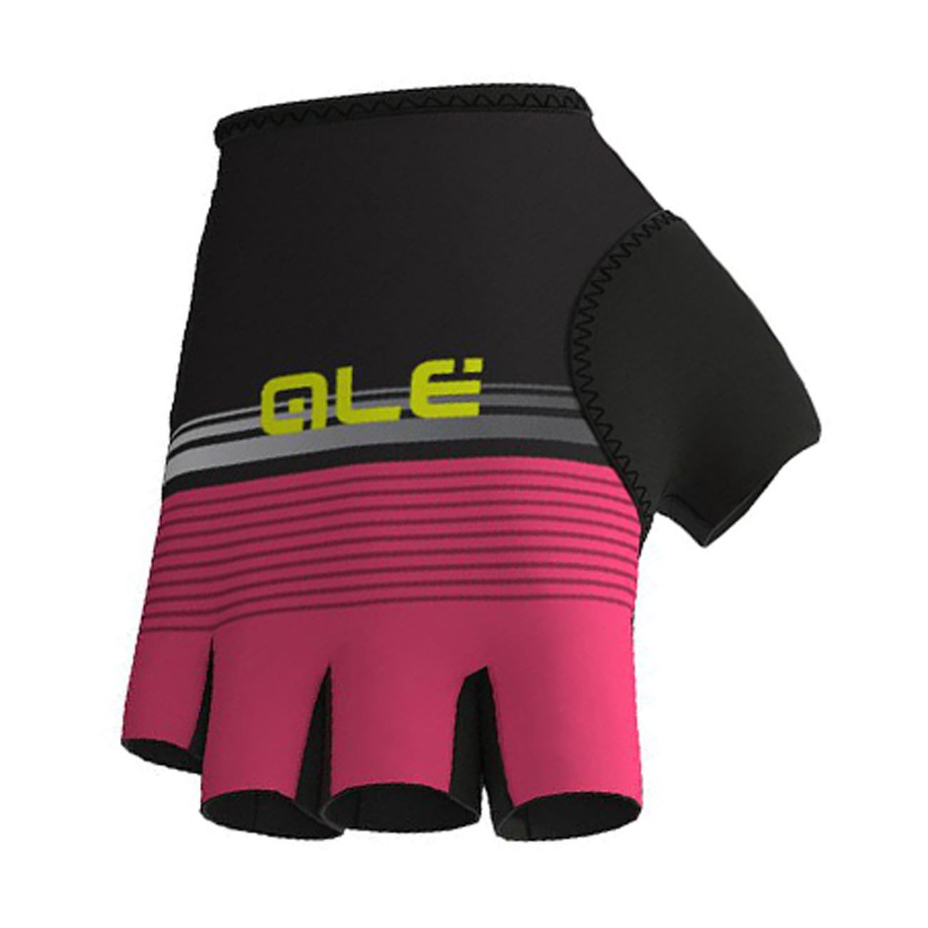 
                ALÉ Cyklistické rukavice krátkoprsté - CLASSICHE DEL NORD - růžová/černá 2XL
            