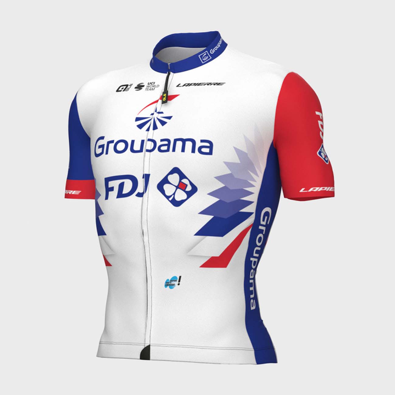 
                ALÉ Cyklistický dres s krátkým rukávem - GROUPAMA FDJ 2022 - červená/modrá/bílá
            