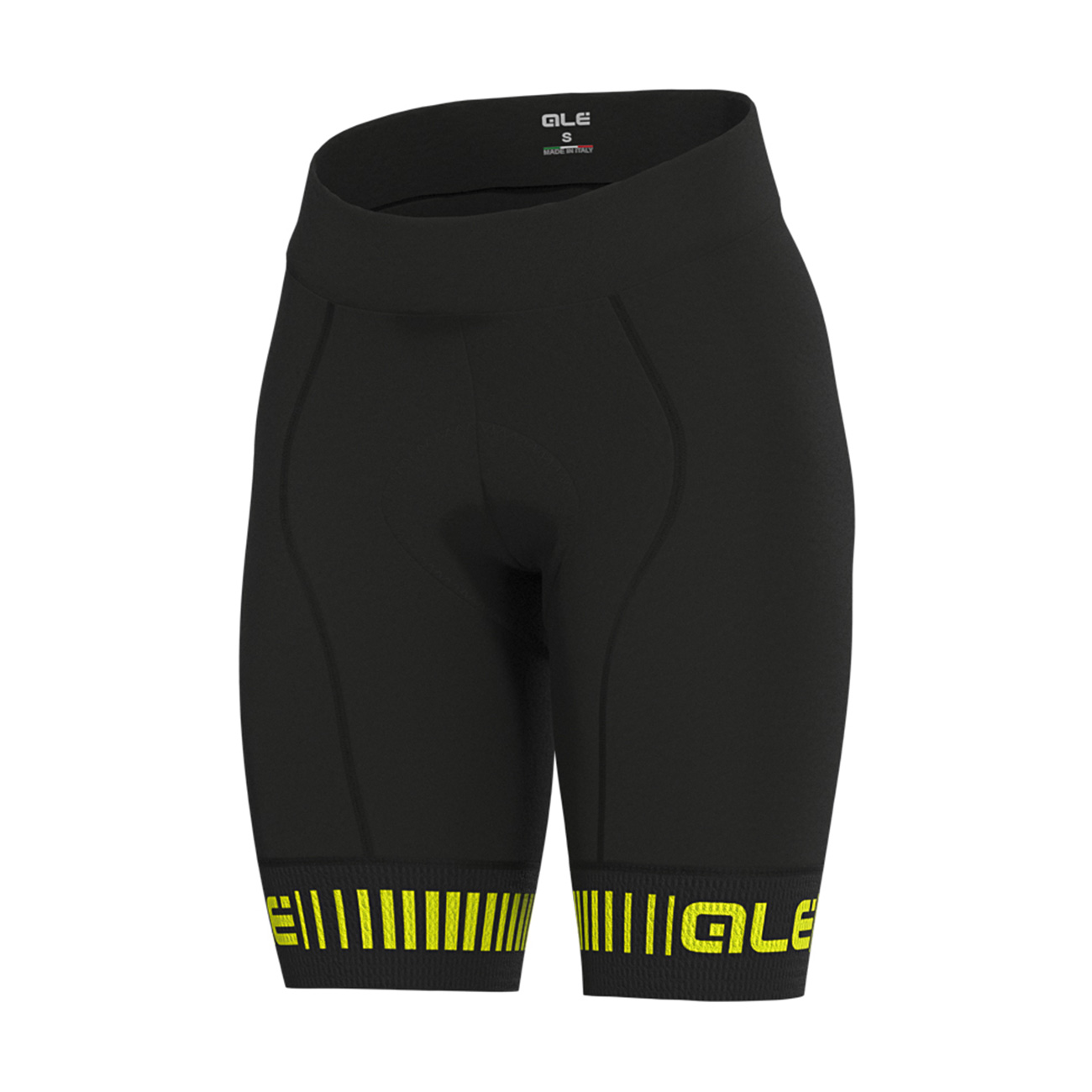 
                ALÉ Cyklistické kalhoty krátké bez laclu - STRADA LADY - žlutá/černá L
            