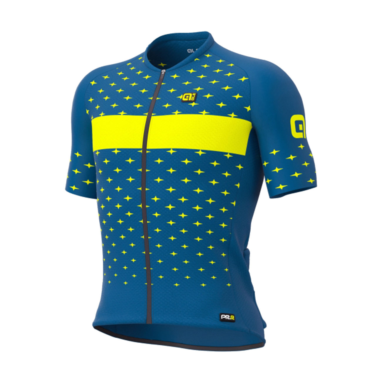 
                ALÉ Cyklistický dres s krátkým rukávem - STARS - žlutá/modrá M
            