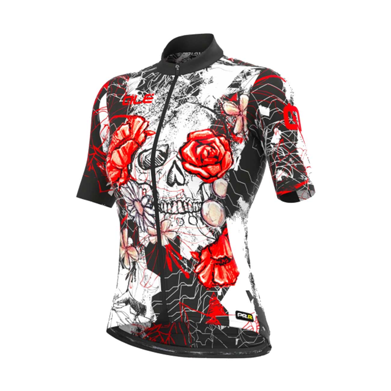 
                ALÉ Cyklistický dres s krátkým rukávem - SKULL LADY - černá
            