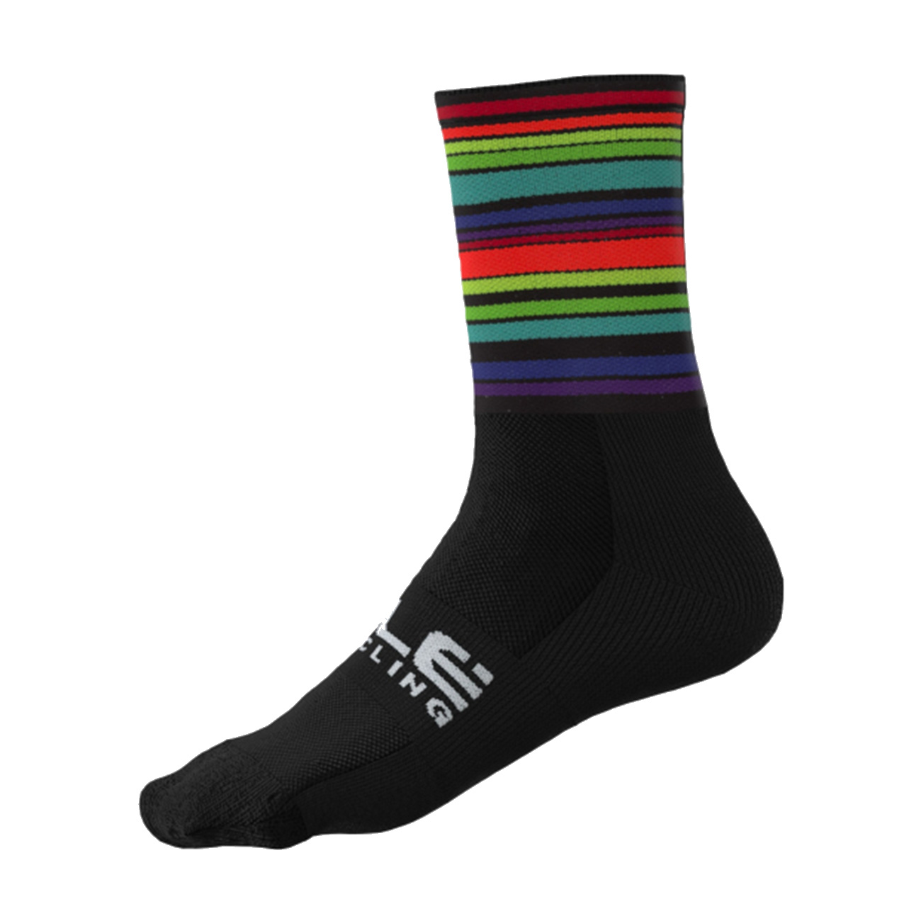 
                ALÉ Cyklistické ponožky klasické - FLASH - černá S
            