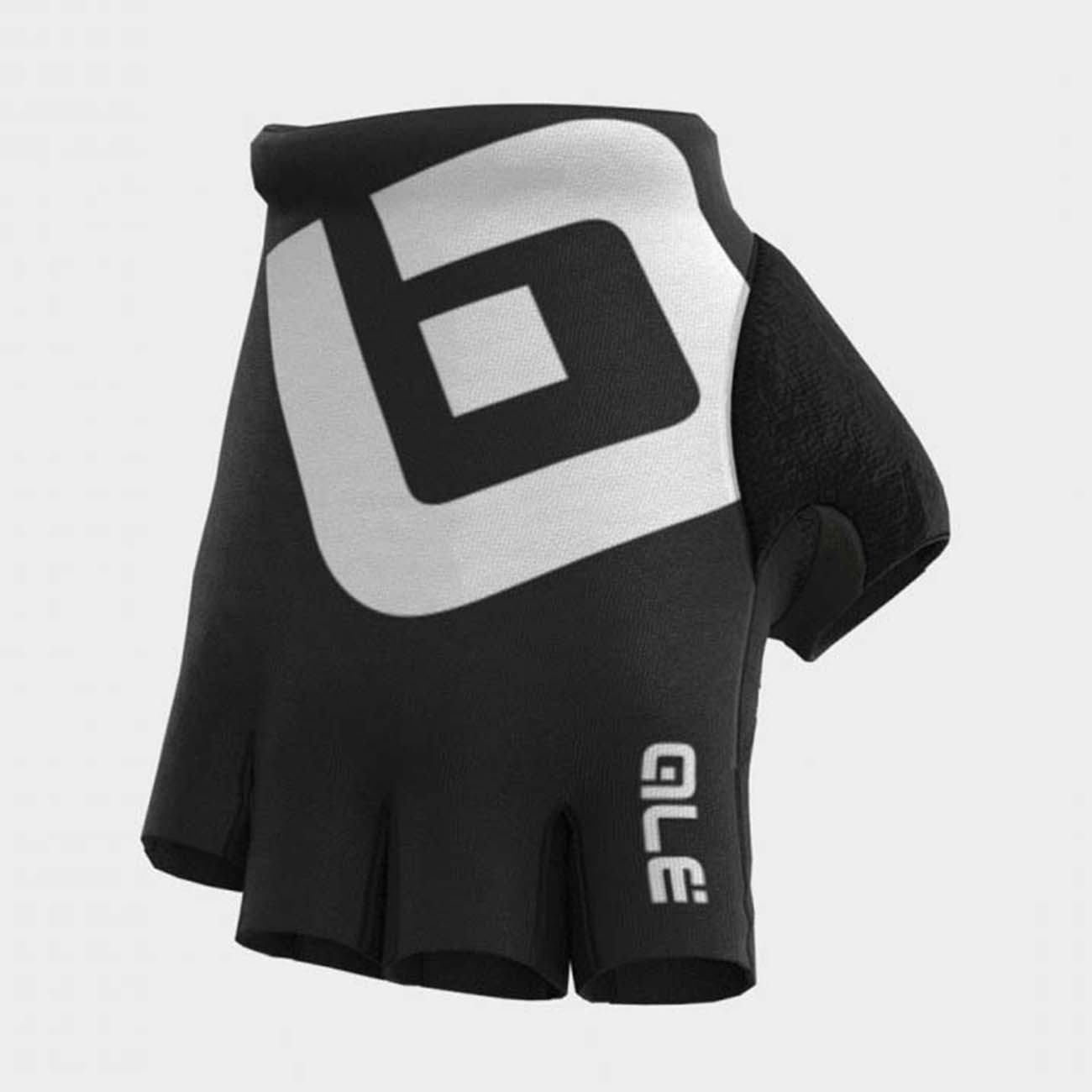 Levně ALÉ Cyklistické rukavice krátkoprsté - AIR - černá/bílá XL