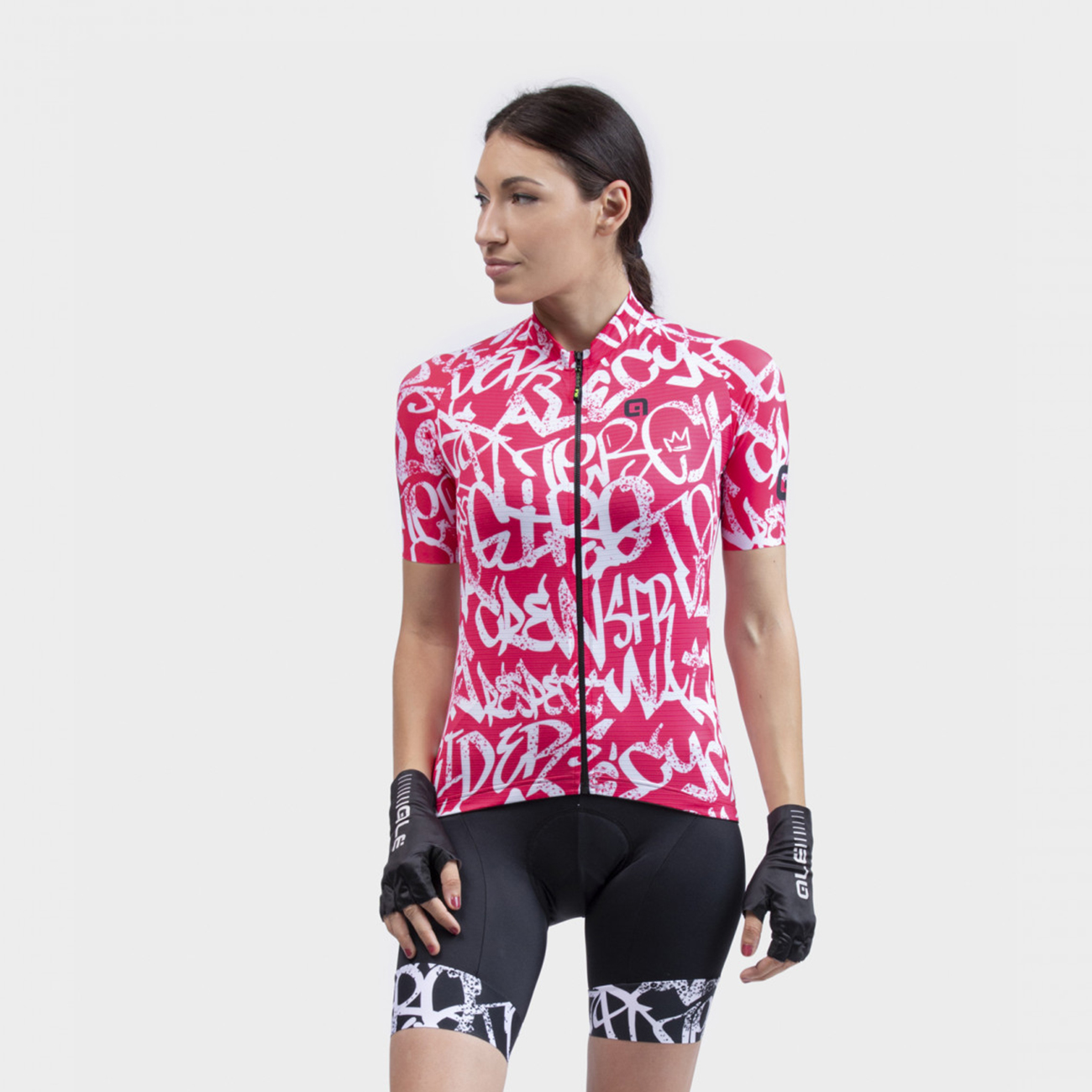 
                ALÉ Cyklistický dres s krátkým rukávem - ALÉ SOLID RIDE LADY - bílá/červená S
            