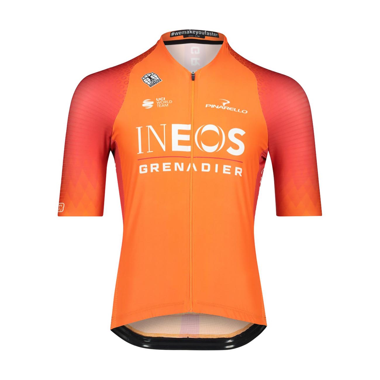 
                BIORACER Cyklistický dres s krátkým rukávem - INEOS GRENADIERS \'22 - oranžová/červená XL
            